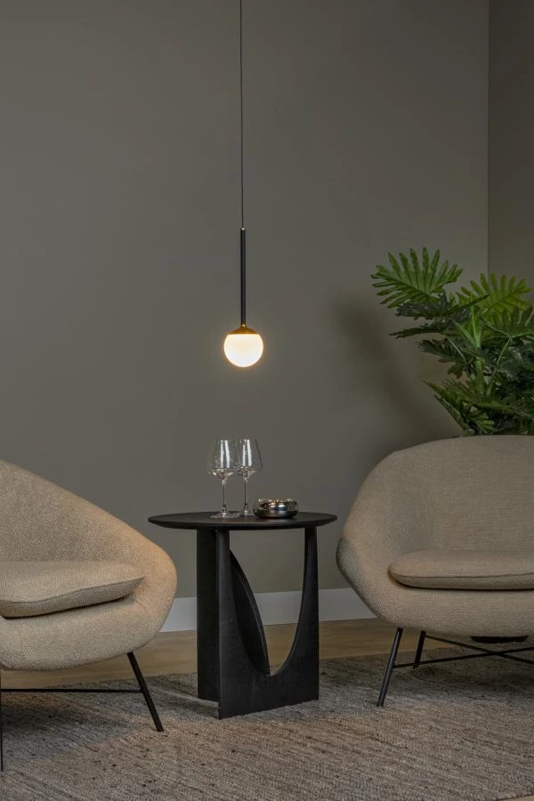 Lucide Premium CALINA - Pendelleuchten - Ø 9,9 cm - LED Dim. - 1x9W 2700K - Schwarz - Atmosphäre 1